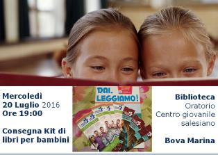 KC Reghion 2007 - Donato primo kit di libri per bambini alla biblioteca del Centro Giovanile Salesiano di Bova Marina