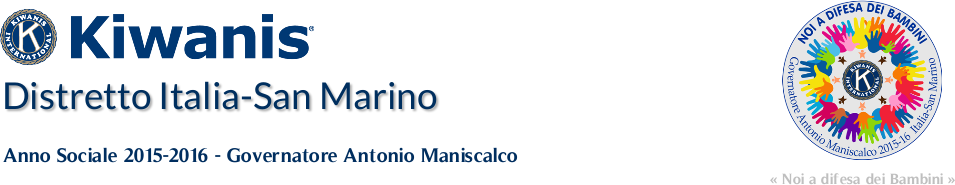 Homepage del Kiwanis Distretto Italia-San Marino