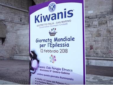 KC Perugia Etrusca - Grande successo dell'evento ‘Accendi un monumento’ per la Giornata Mondiale per l'Epilessia