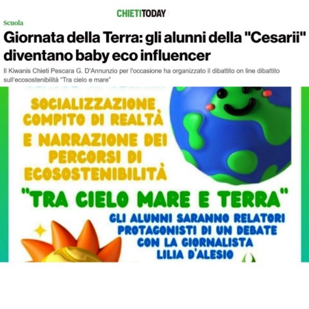 KC Chieti Pescara G. D'Annunzio - Giornata della Terra con dibattito sull'ecosostenibilità alla Cesarii di Chieti